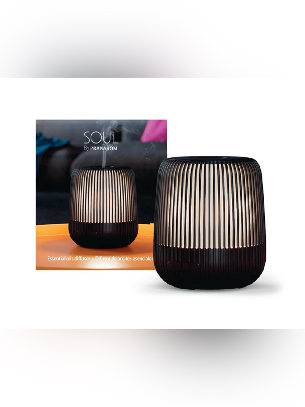 Pranarom Black Ribbed Essential Oil Diffuser - Picture 3 of 9
